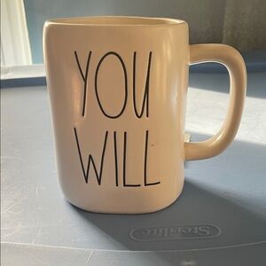 YOU WILL Beige Ceramic Coffee Mug